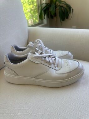 Cole Haan GrandPro White Leather Sneakers Size 11 Men Minimalist Casual Shoes